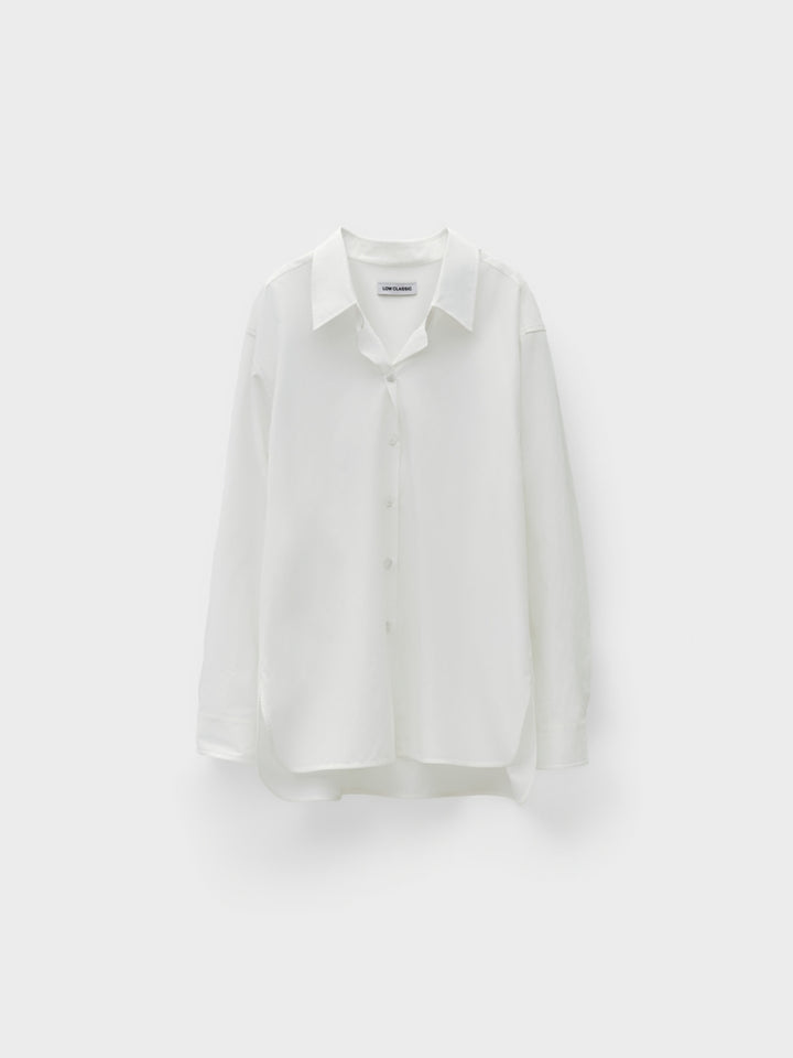 Low Classic Effortless Oversize Turn-Up Shirt White