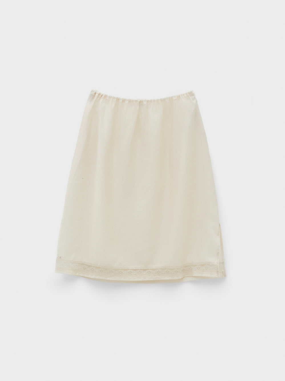 Low Classic See-Through Lace Skirt Cream