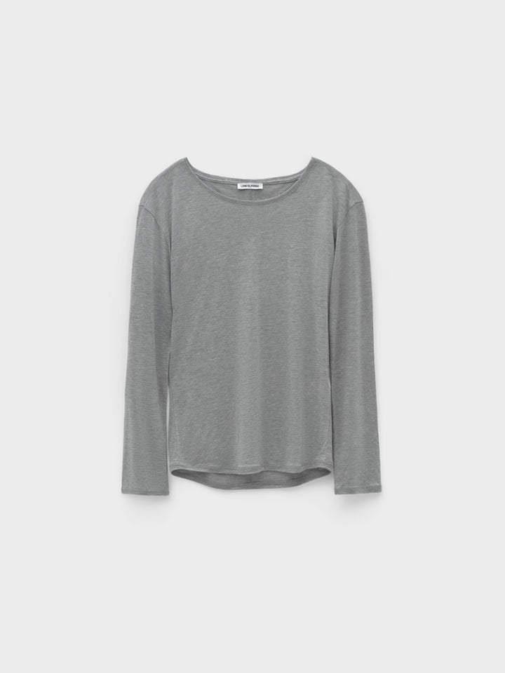 Low Classic Sheer Long Sleeve T-Shirt Melange Grey