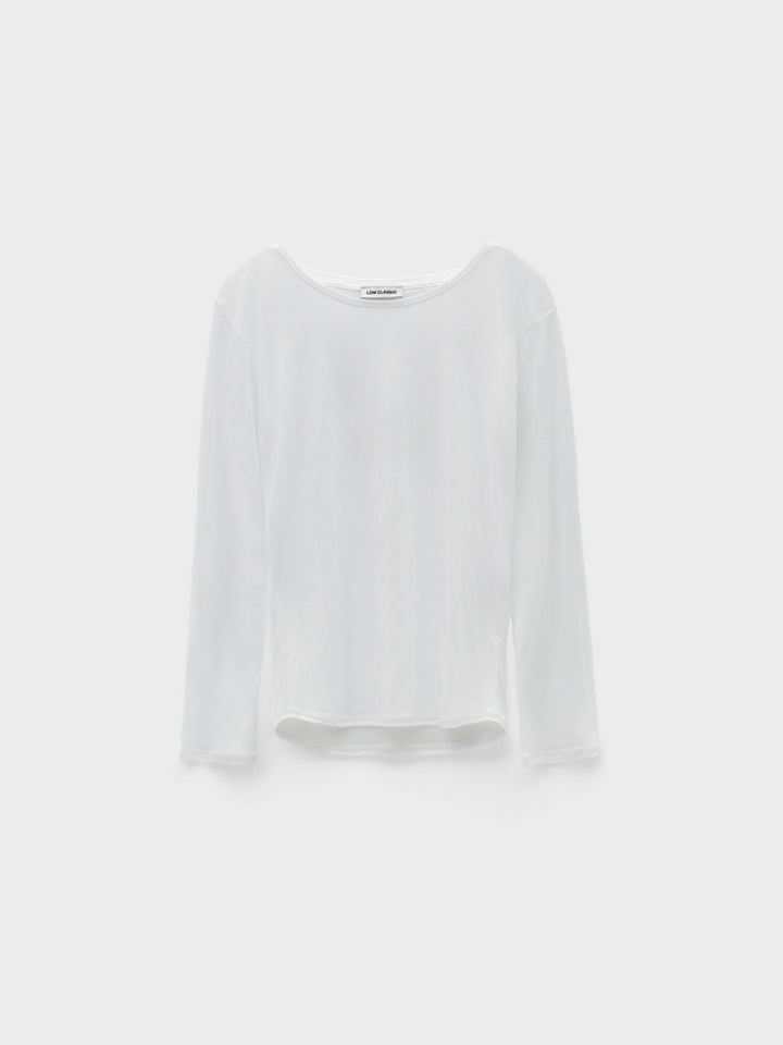 Low Classic Sheer Long Sleeve T-Shirt White