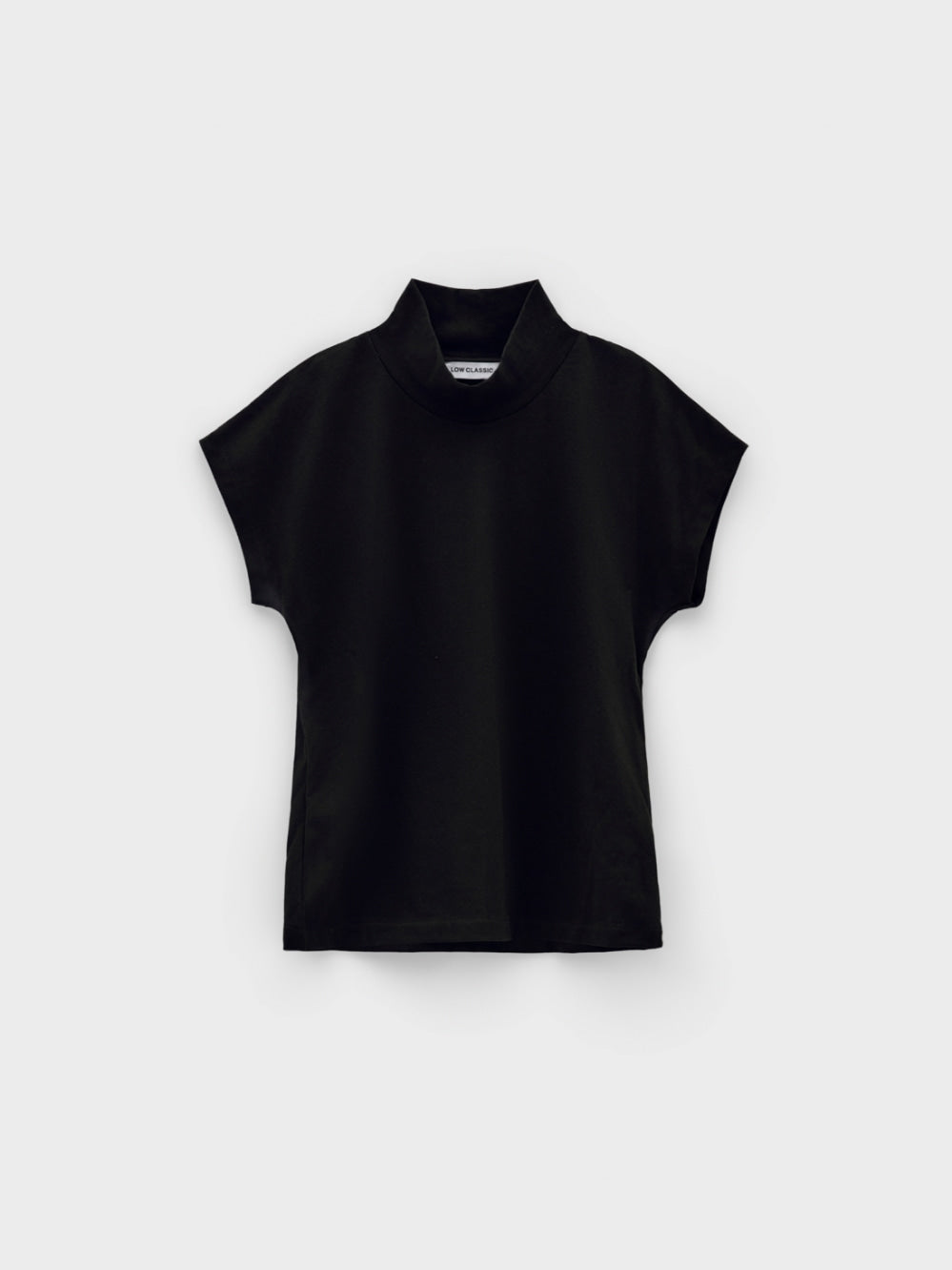 Low Classic High Neck Half Sleeve T-Shirt Black