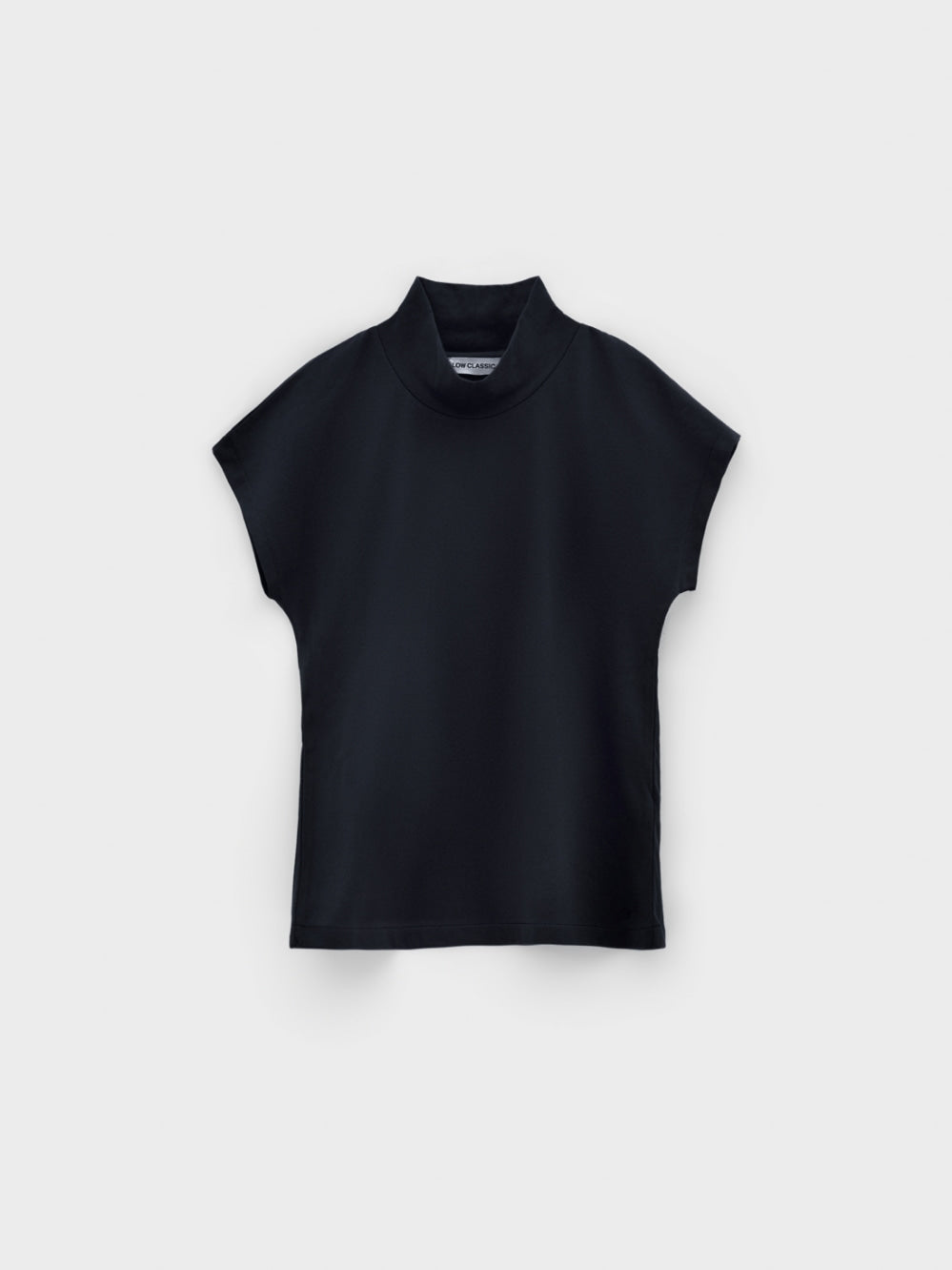 Low Classic High Neck Half Sleeve T-Shirt Navy
