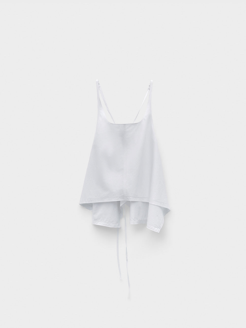 Low Classic Flared Sleeveless Top White