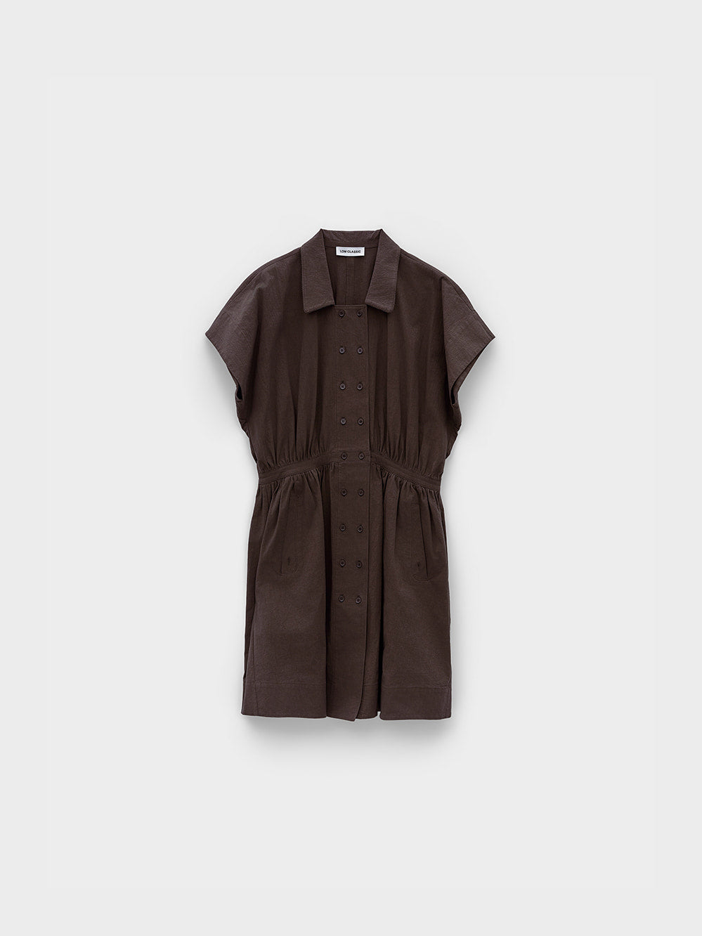 [Low Classic] Flared Mini Dress_Brown