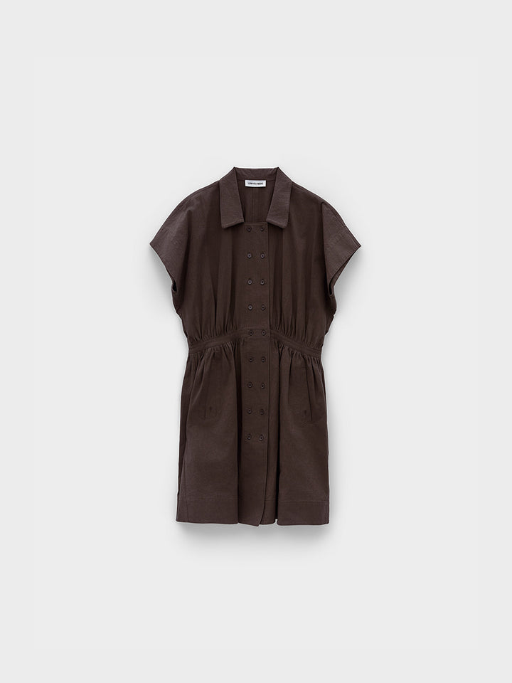 Low Classic Flared Mini Dress Brown