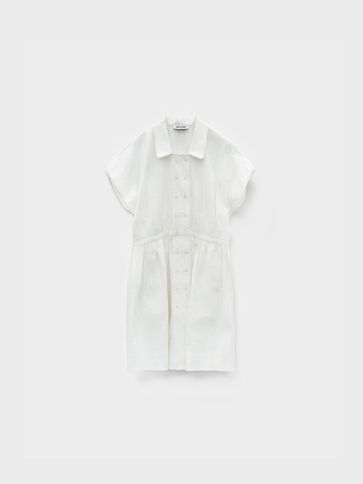 Low Classic Flared Mini Dress White