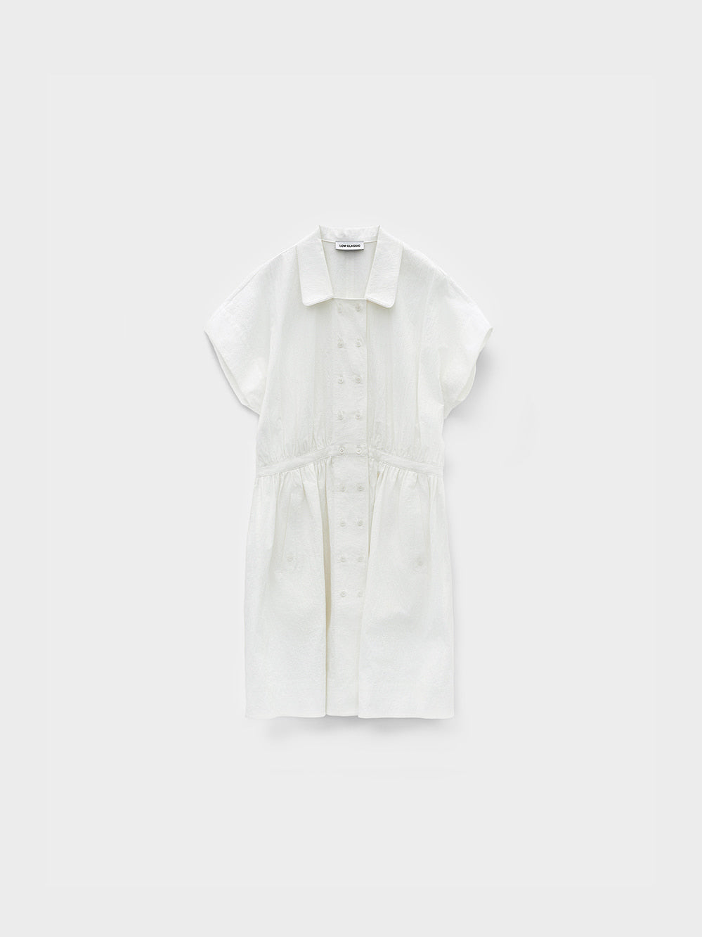 Low Classic Flared Mini Dress White