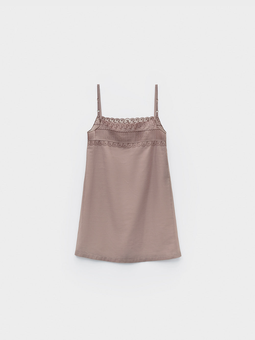 Low Classic See-Through Lace Mini Dress Pink