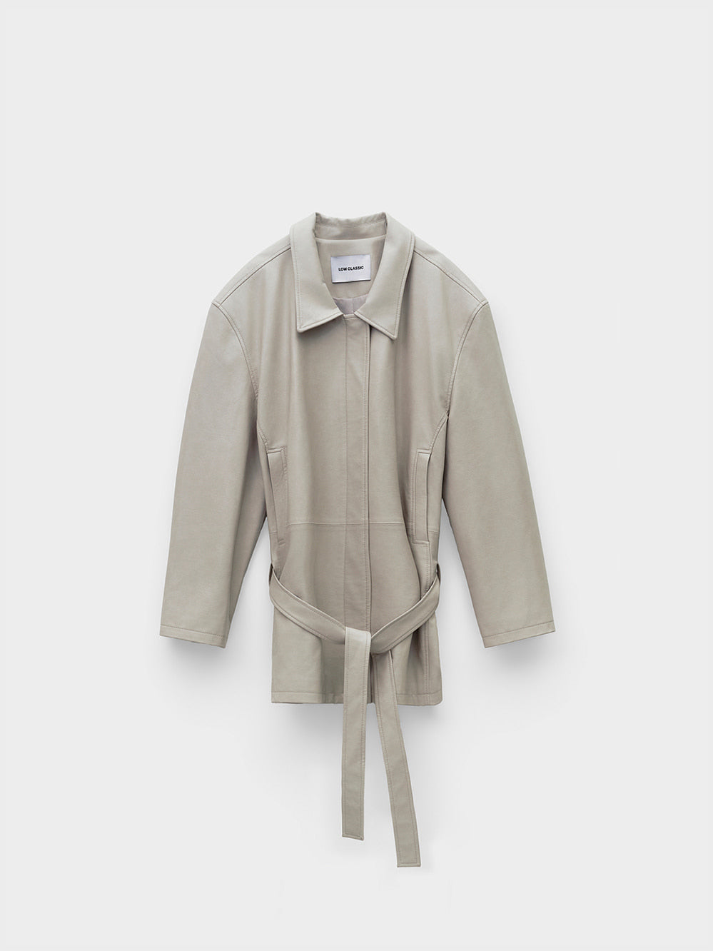 Low Classic Low Waist Artificial Leather Jacket Beige