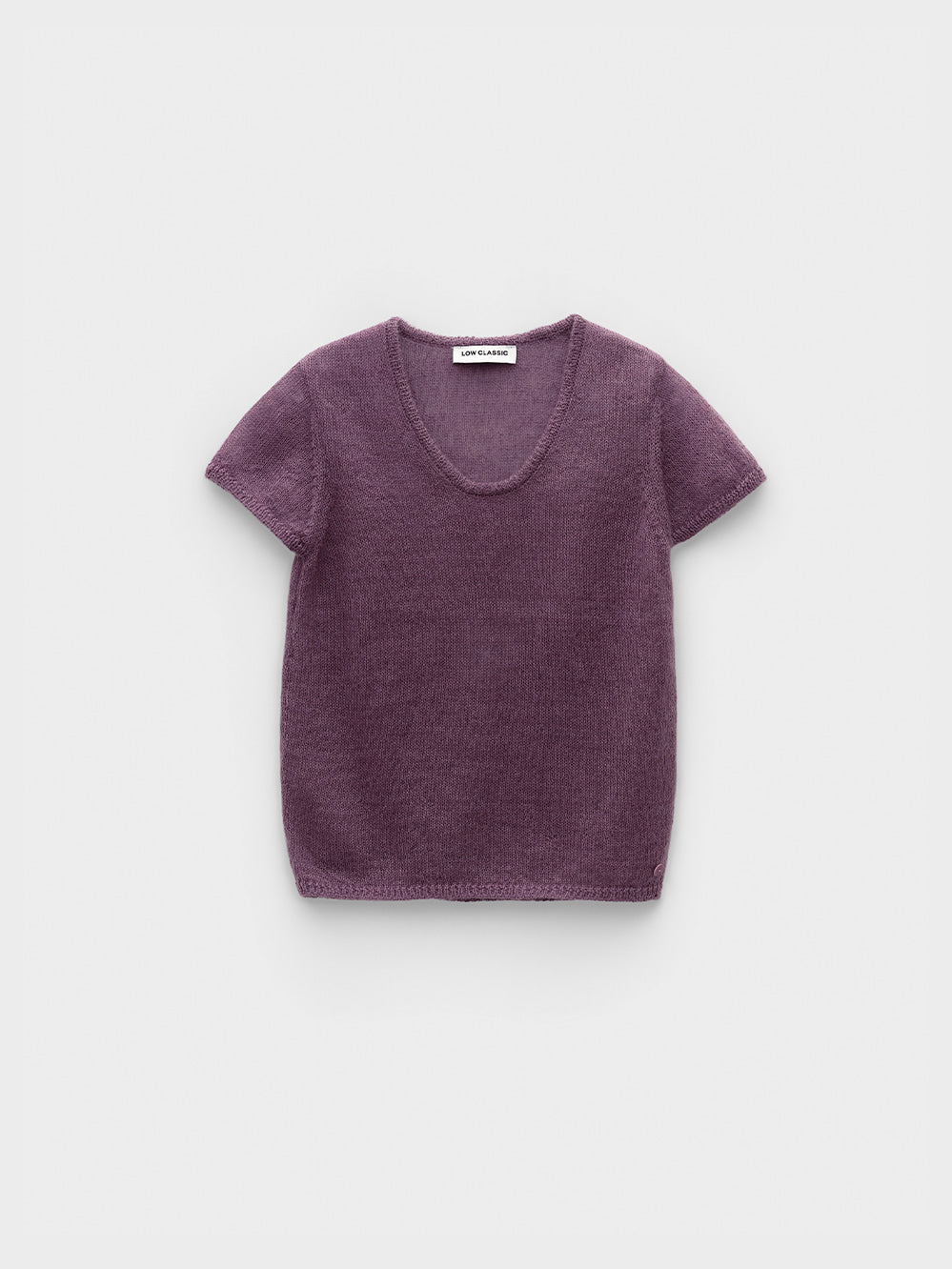 Low Classic Short Sleeve Knit Top Purple