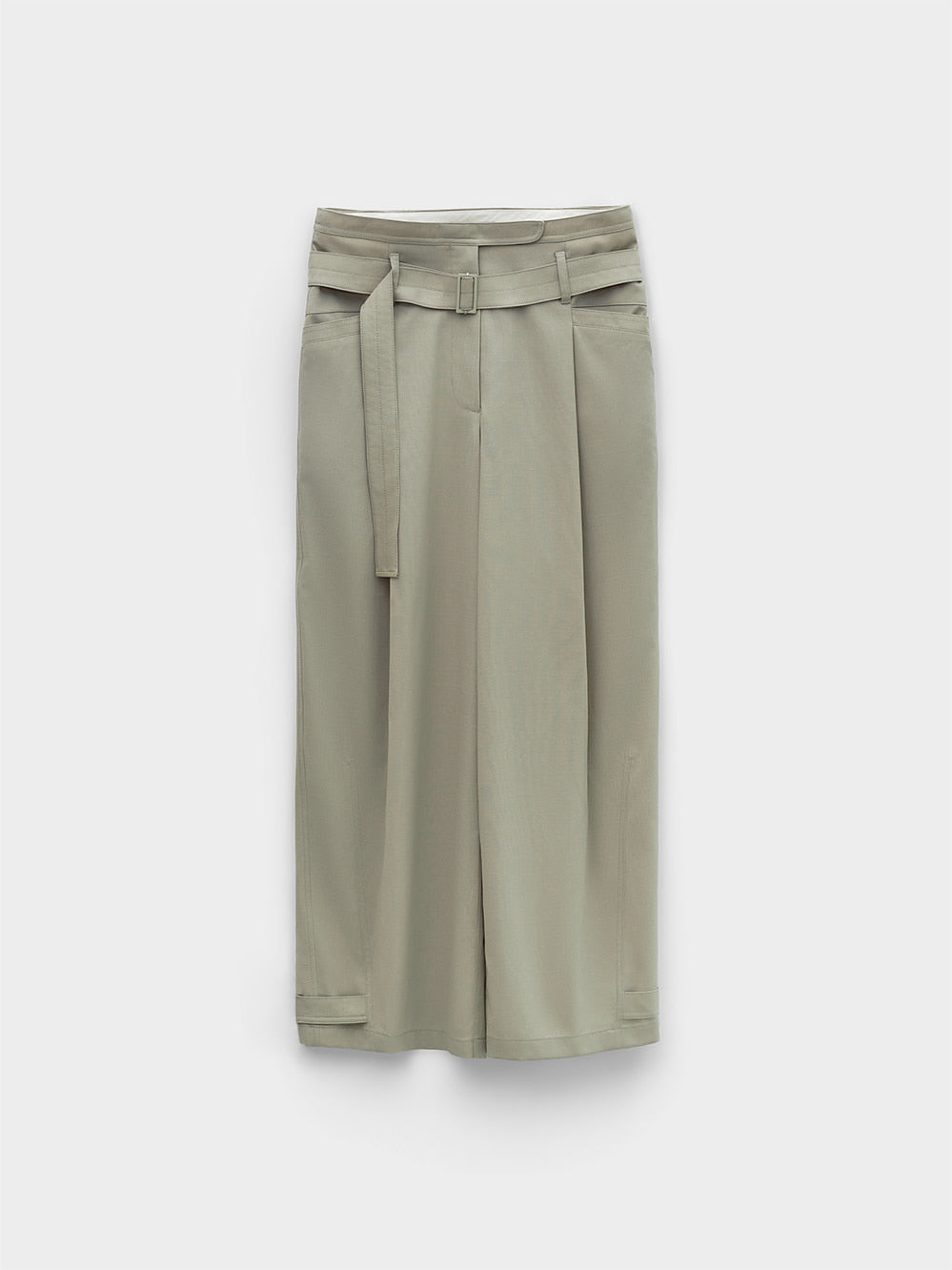 Low Classic Double Waist Trousers Beige
