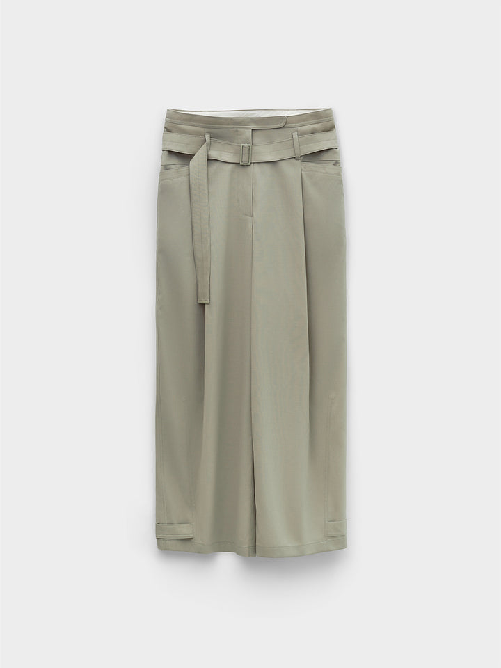 Low Classic Double Waist Trousers Beige