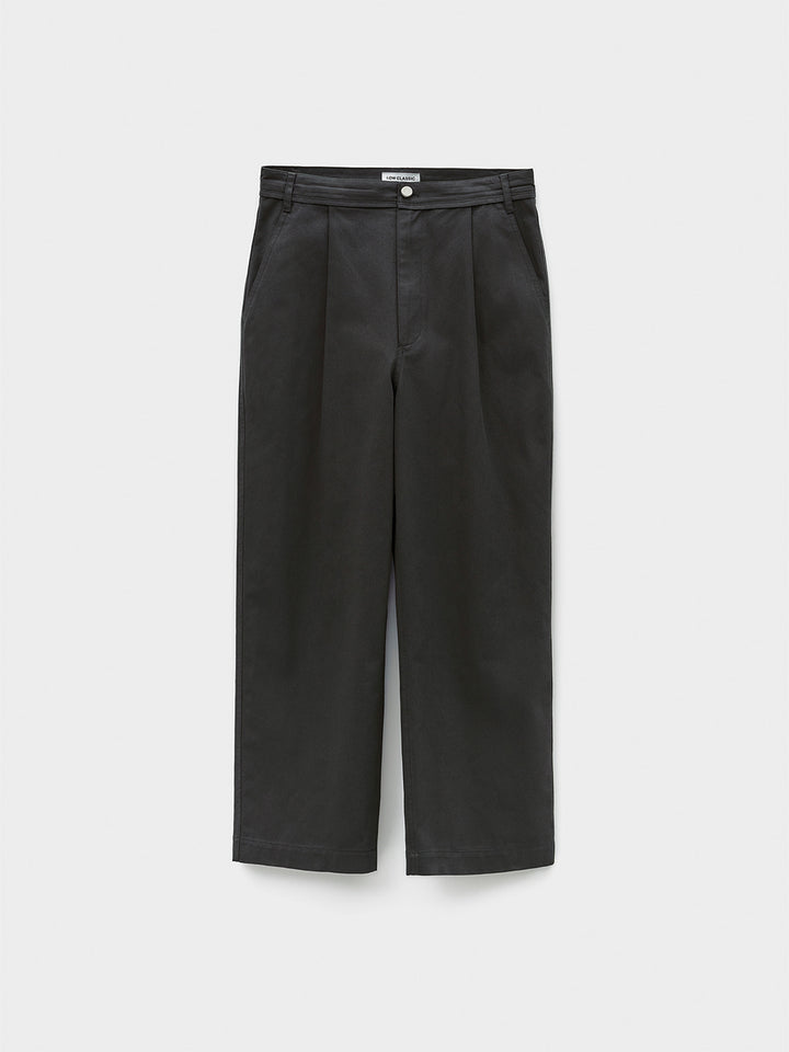 Low Classic Drawstring Cotton Pants Charcoal