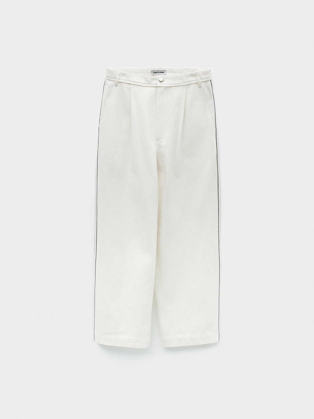 [Low Classic] Drawstring Cotton Pants_Grey Stripe