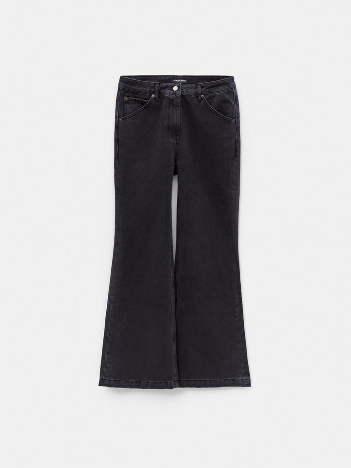 Low Classic Cinch Back Bootcut Denim Black