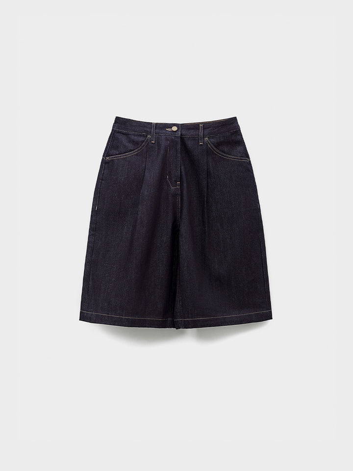 Low Classic Bermuda Denim Pants Dark Blue