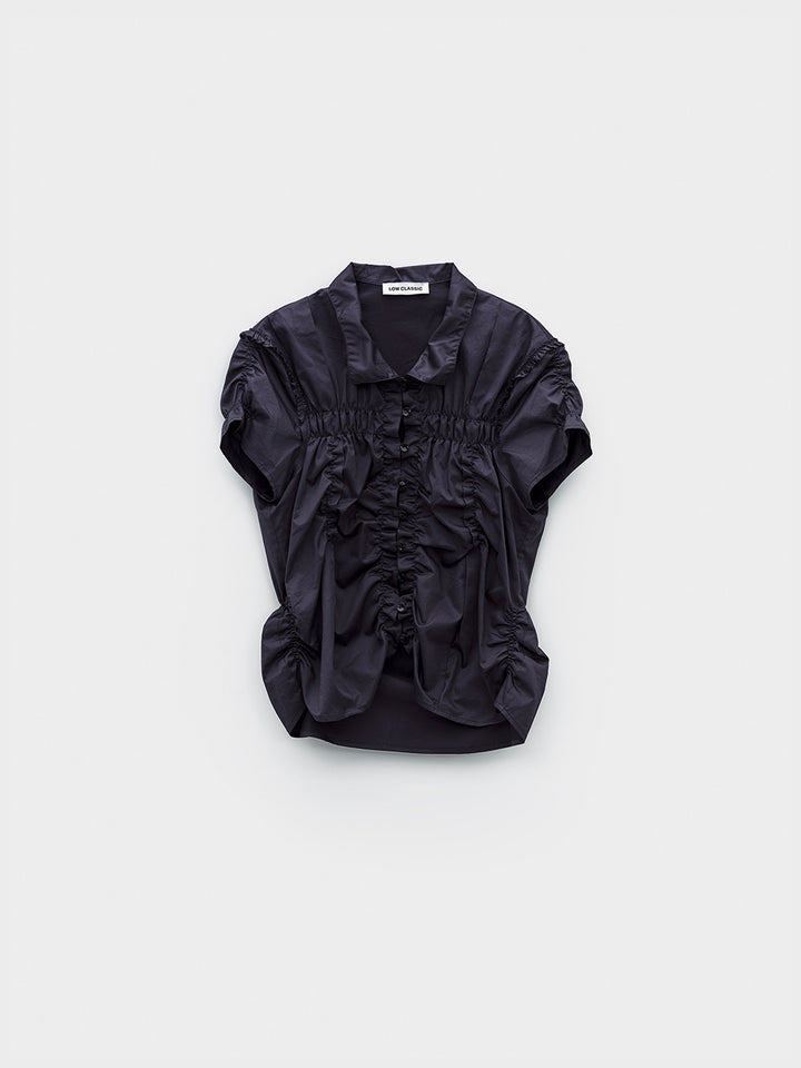Low Classic Wrinkle Half Sleeve Shirt Navy