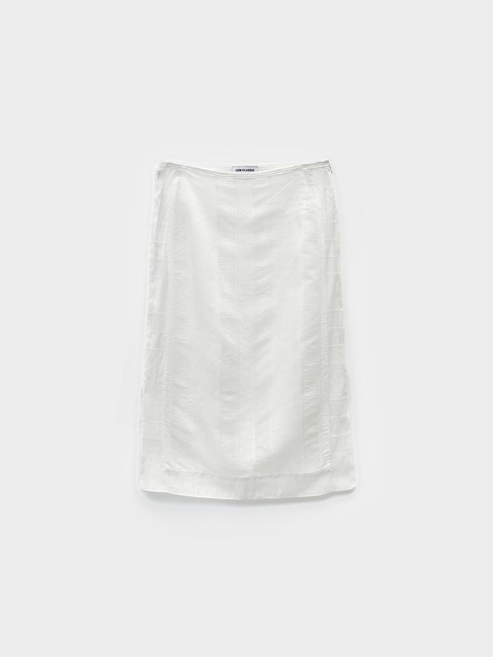 Low Classic See-Through Layered Skirt White