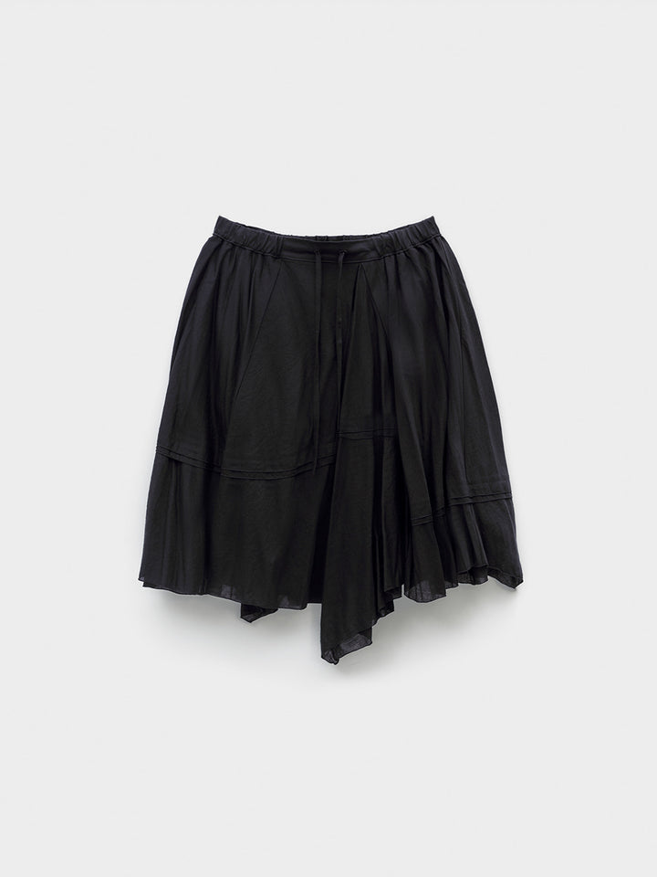 Low Classic Drawstring Drape Skirt Black