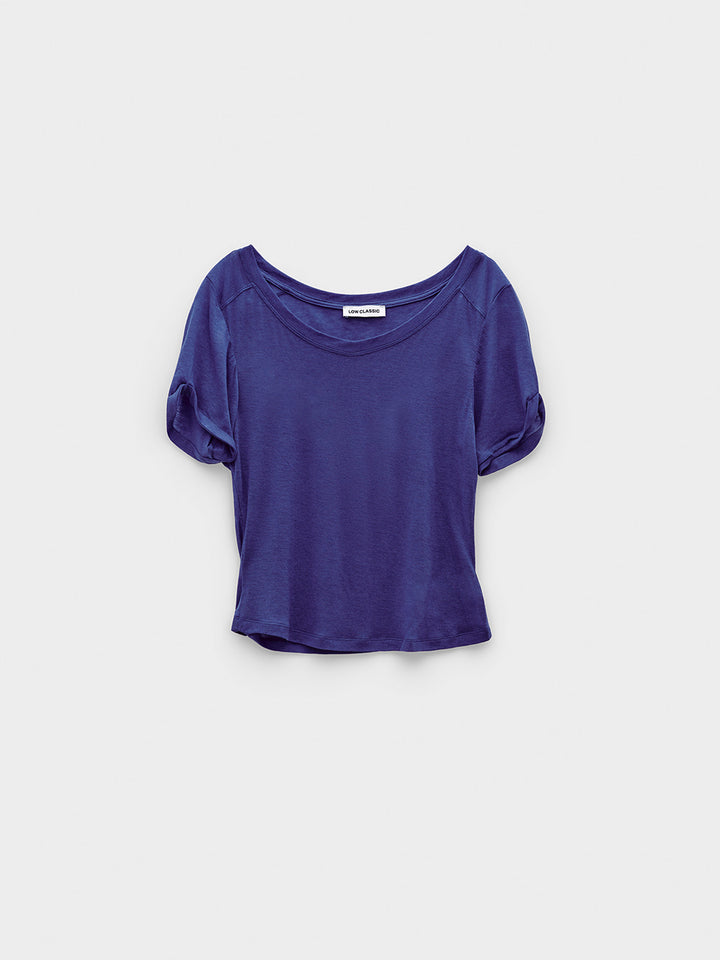 Low Classic Deep V-Neck T-Shirt Blue