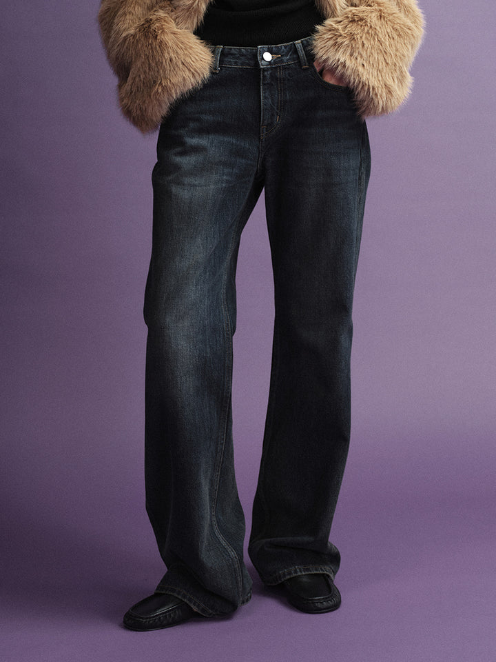Facade Pattern Low-Rise Denim dark indigo