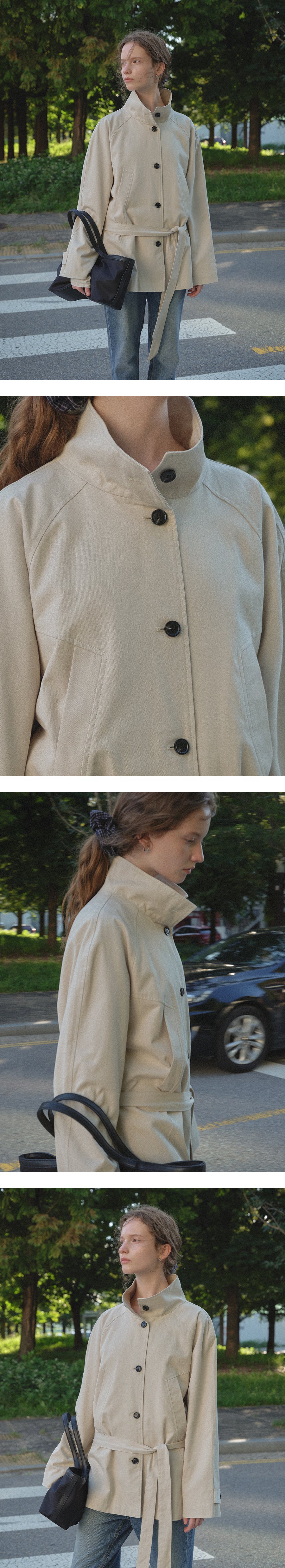 Tillidie Classic belted trench coat Light beige