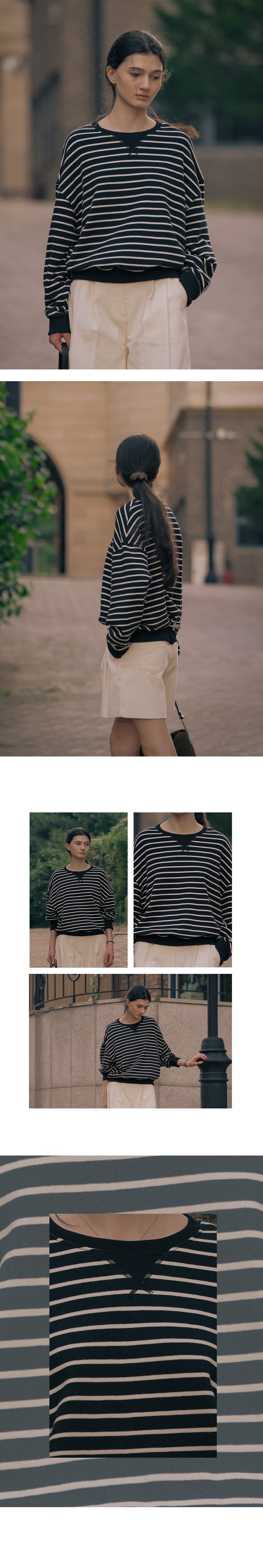 Tillidie Stripe neck point Mtm Black