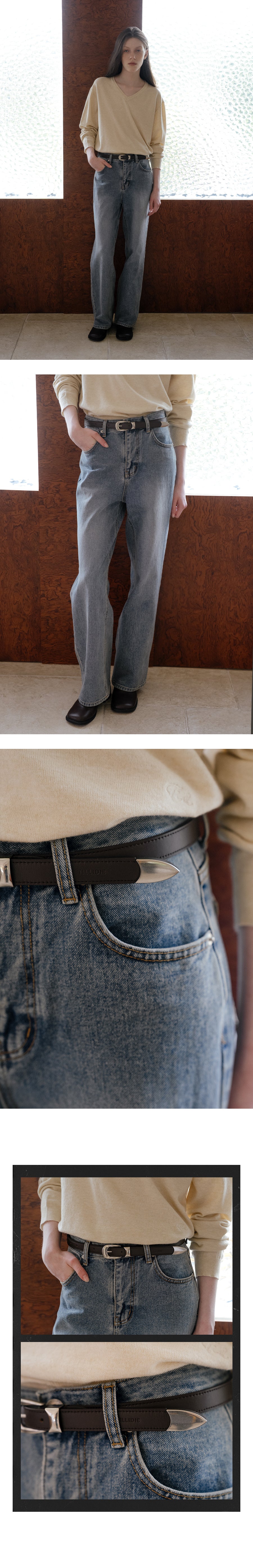 Tillidie Western leather belt