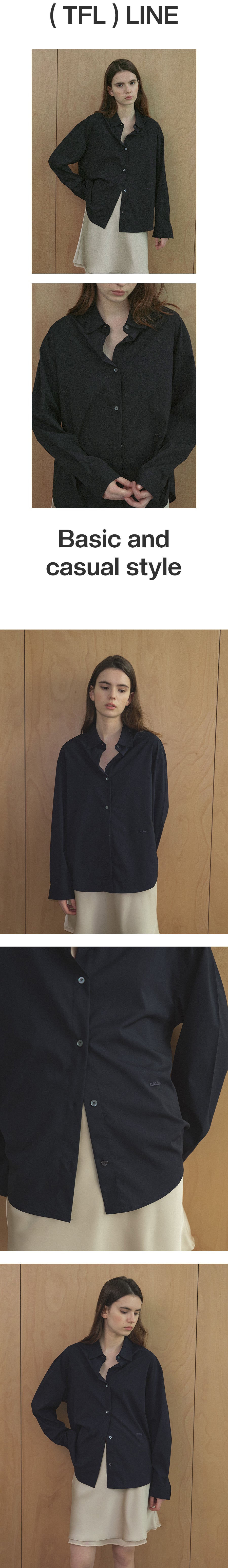 Tillidie Wrinkle-Free Regular Fit Shirt Navy
