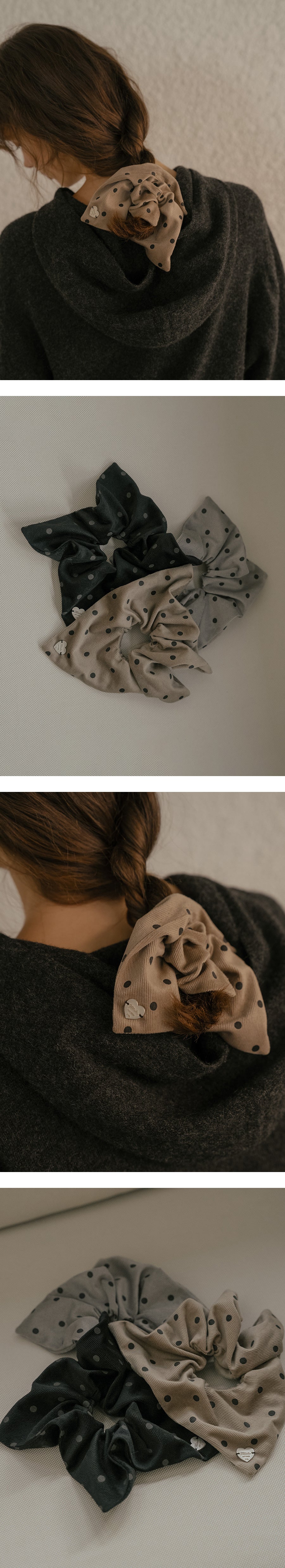 Tillidie Dot square scrunchy