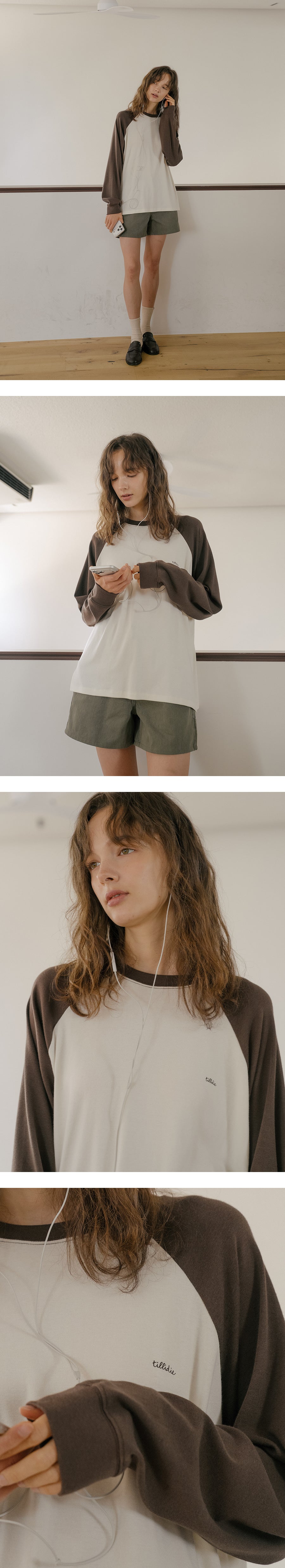 Tillidie Raglan oversized modal tee Ivory
