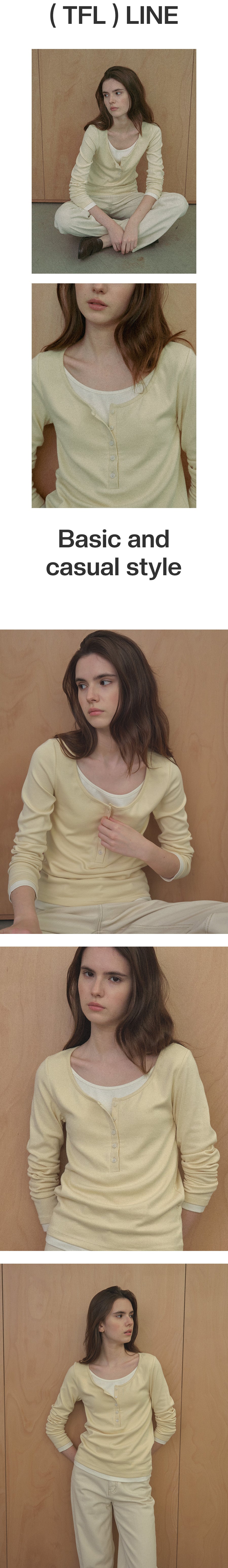 Tillidie Henry Layered Modal Tee Butter