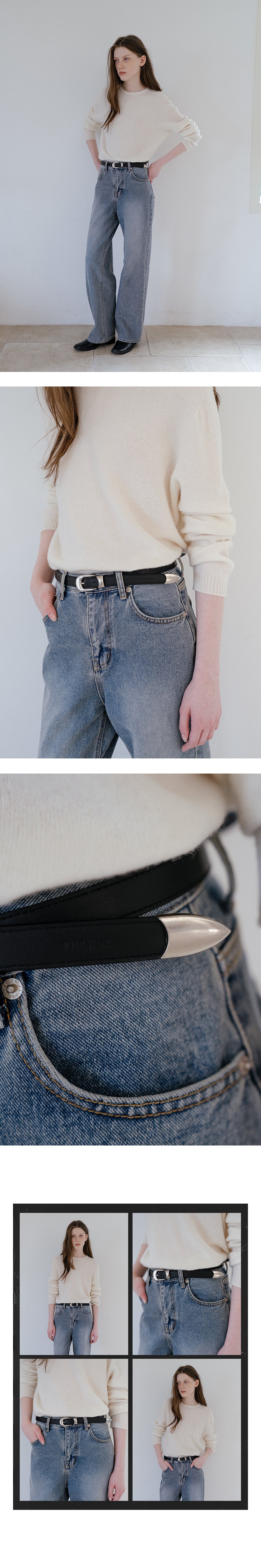 Tillidie Western leather belt