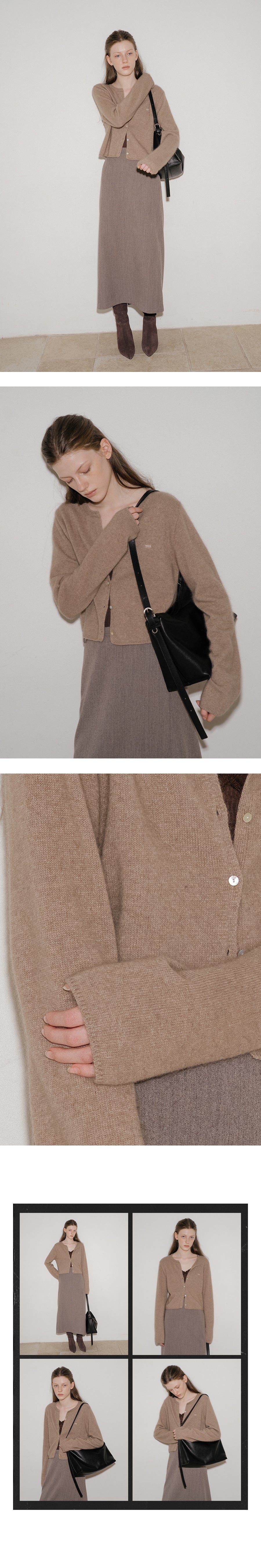 Tillidie Raccoon round cardigan Brown