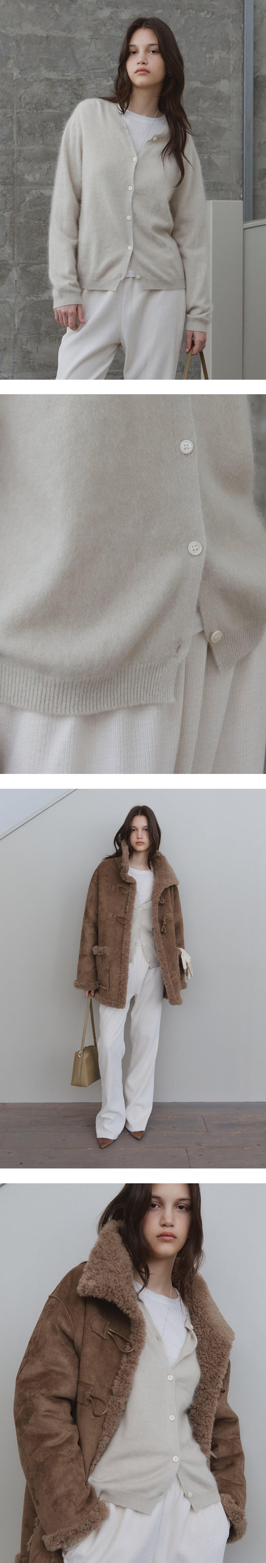 Tillidie Silk cashmere wool cardigan Mint