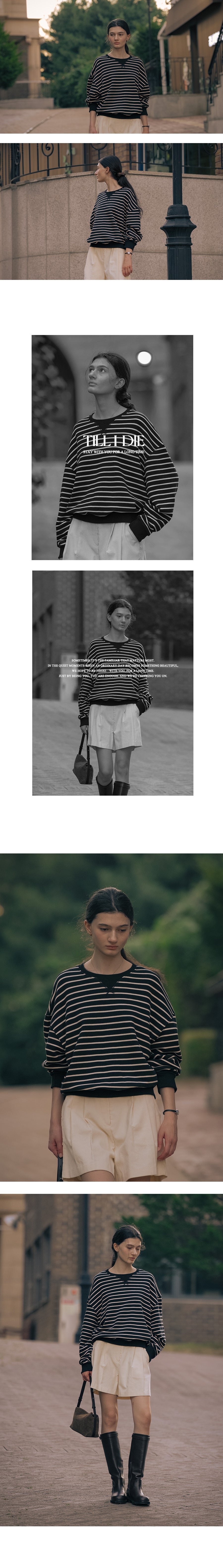 Tillidie Stripe neck point Mtm Black