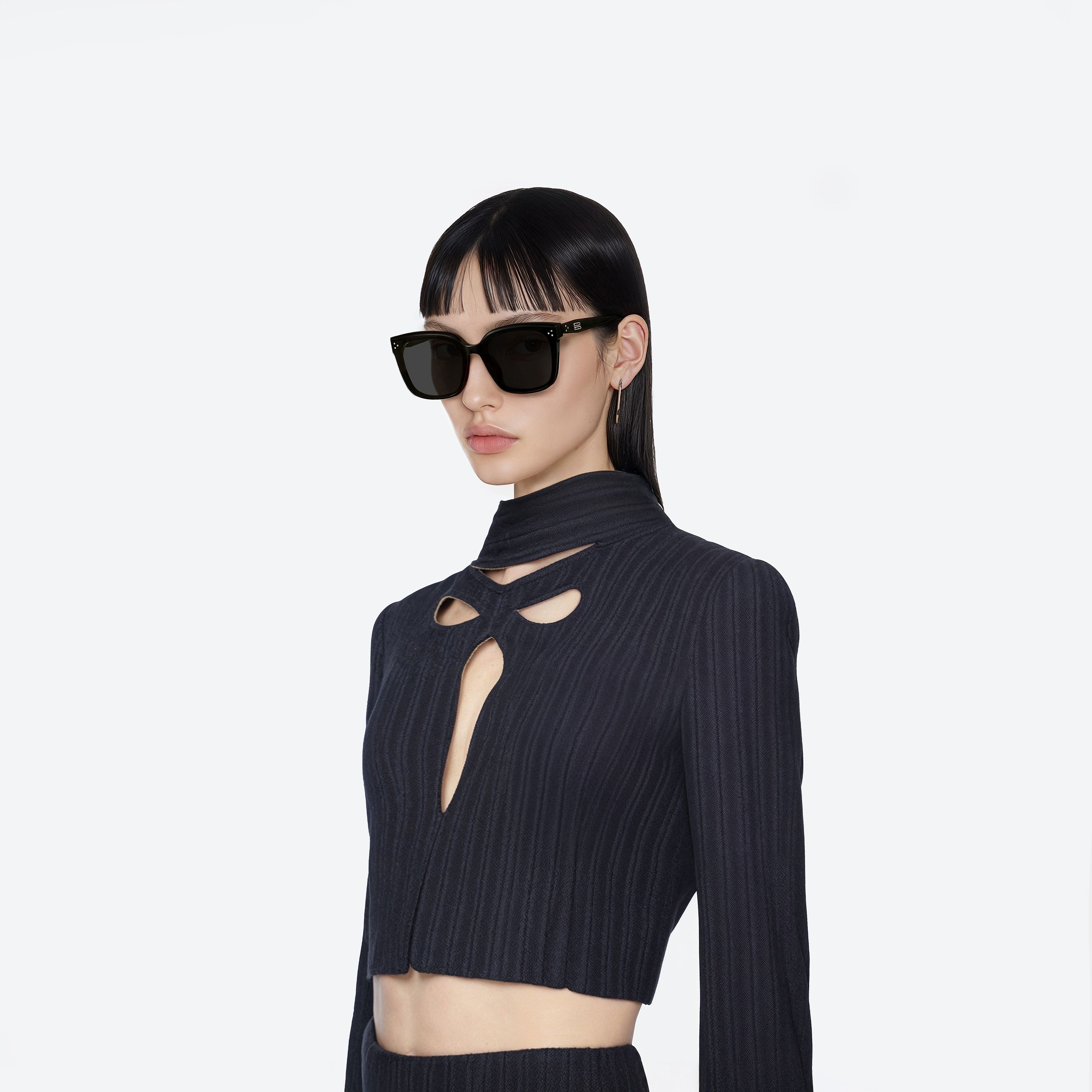 Gentle Monster Dear 01 Sunglasses in black, showcasing premium Korean designer fashion.