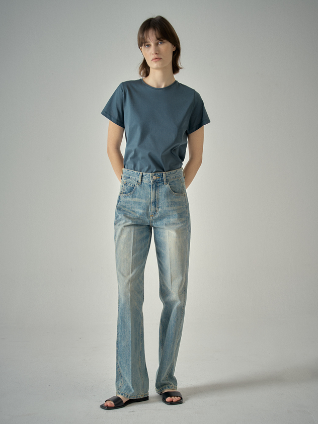 Classic Denim_Fade Indigo from ETA Seoul, showcasing premium Korean designer fashion.