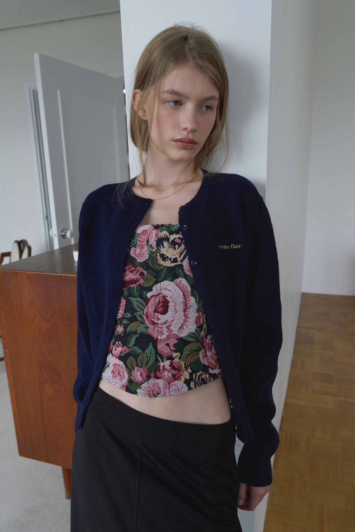 Overdueflair Overdue Wool Cardigan Navy