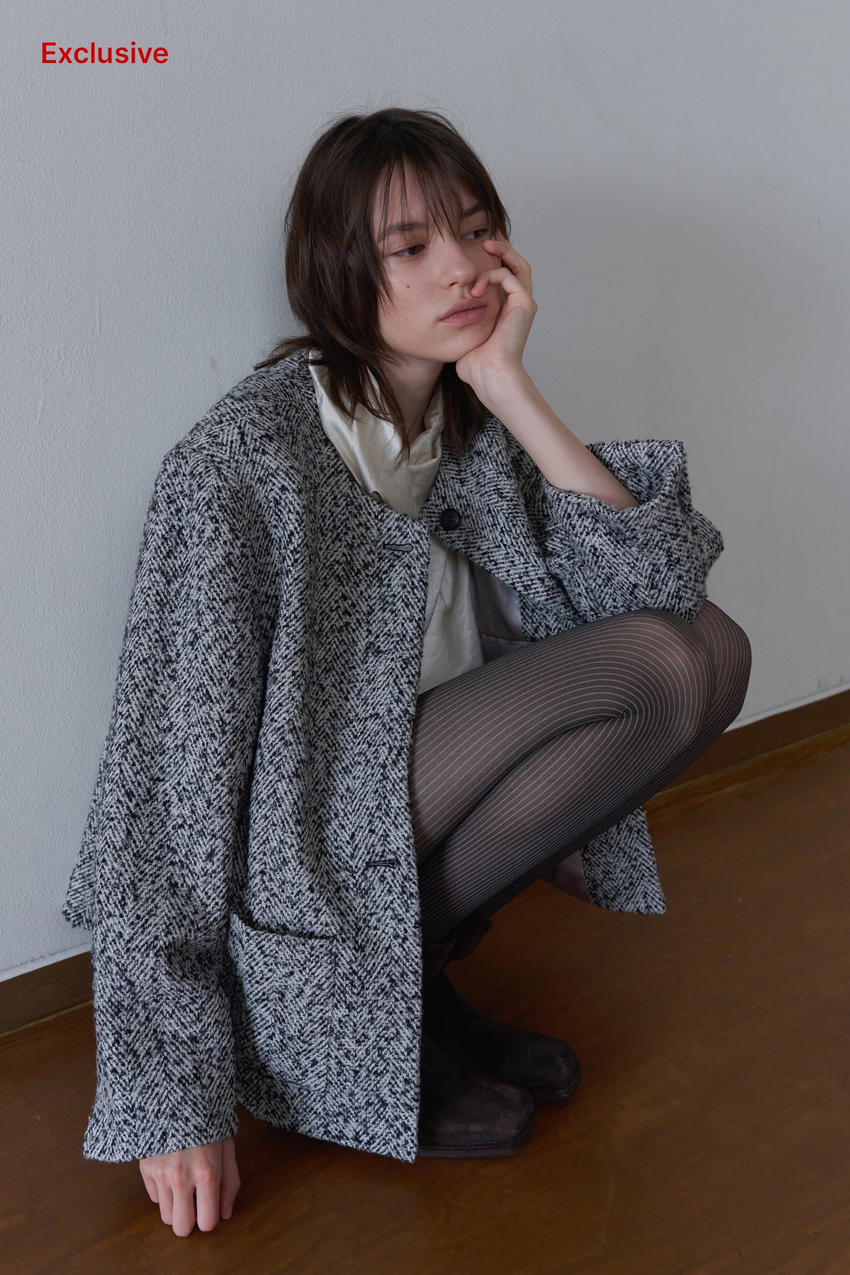 Overdueflair Heavy Twill Structured Round Jacket Mono
