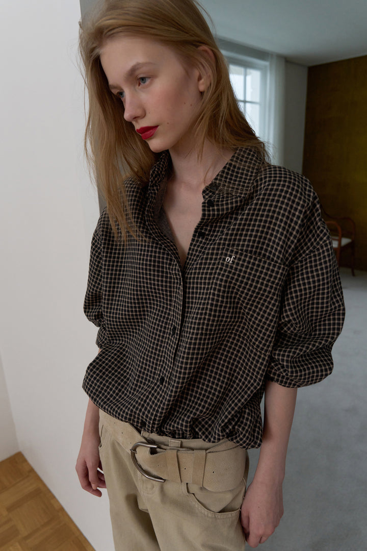 Overdueflair Oversized Vintage Check Shirt Mono