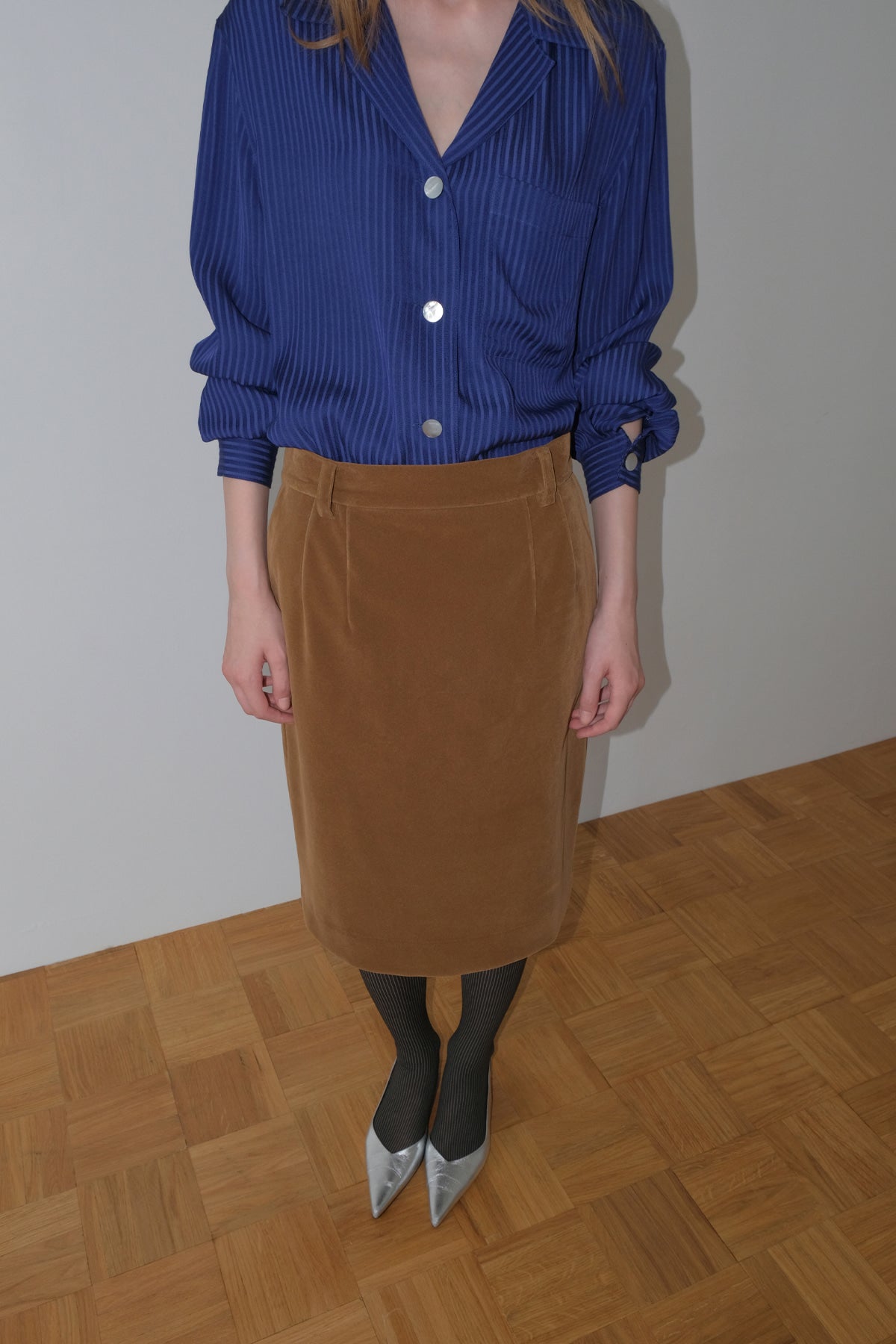 Overdueflair Retro-Mood Mid Skirt Vintage Camel
