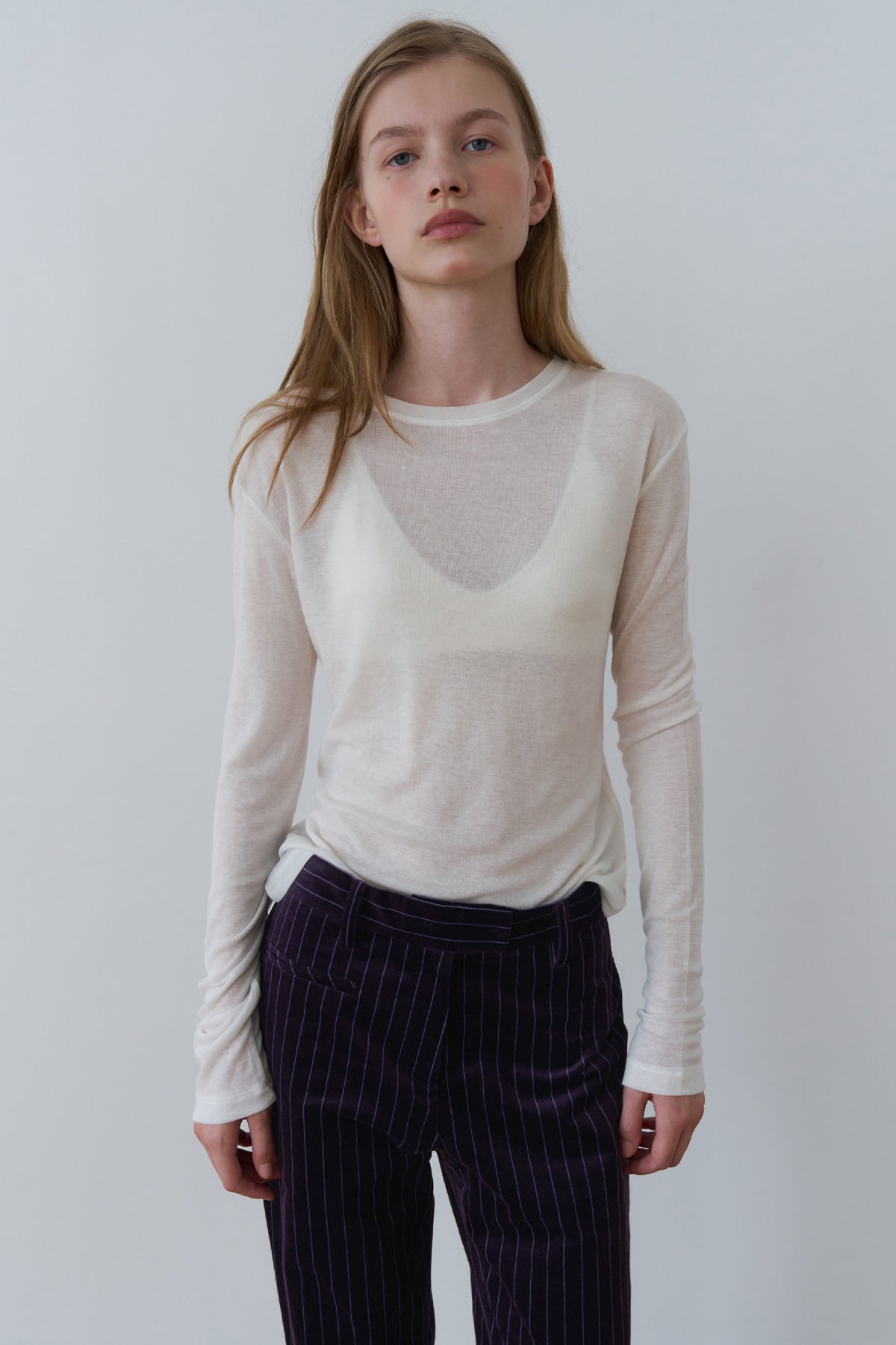 Overdueflair Soft Wool Tencel T-Shirt Ivory