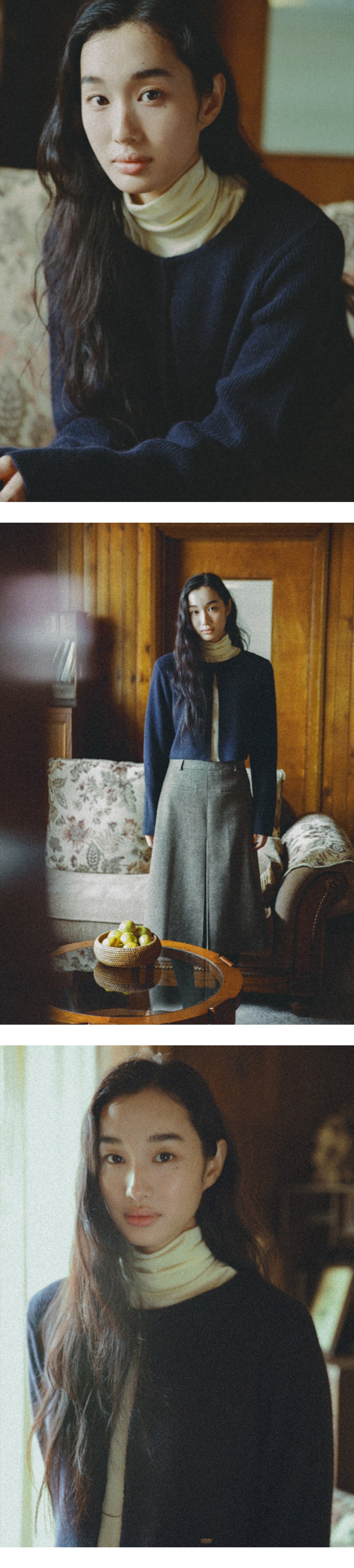 Mango Maniplease Oll Raccoon Cardigan Navy