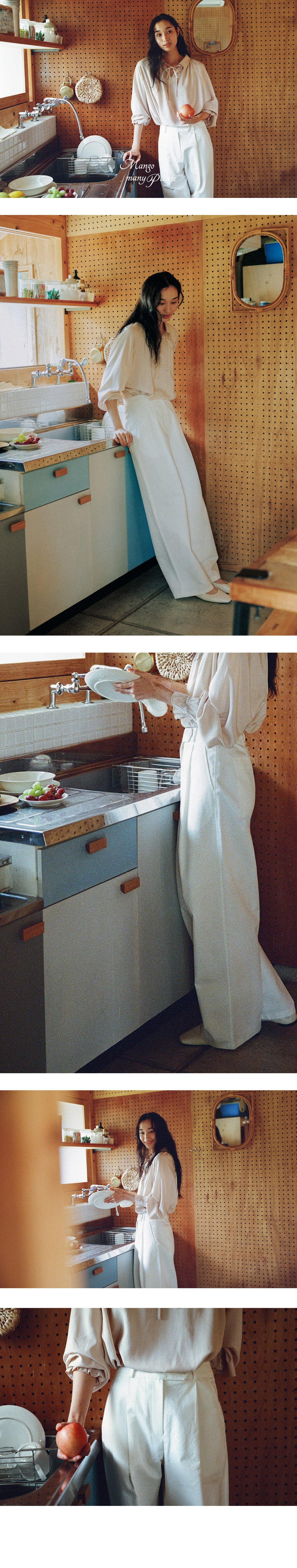 Mango Maniplease Plap Cotton Pants Ivory