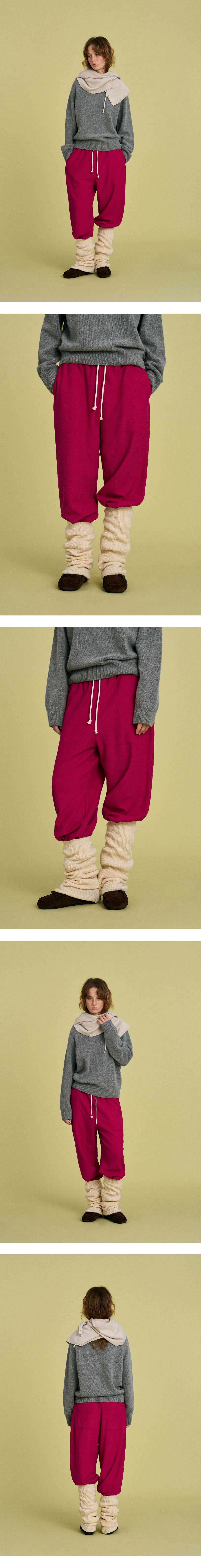 Mango Maniplease Popory Jogger Pants Magenta Pink