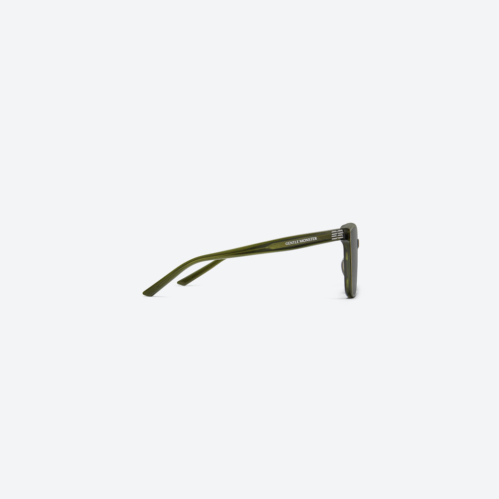 Gentle Monster My Me Kc2 Sunglasses in green, showcasing premium Korean designer fashion.