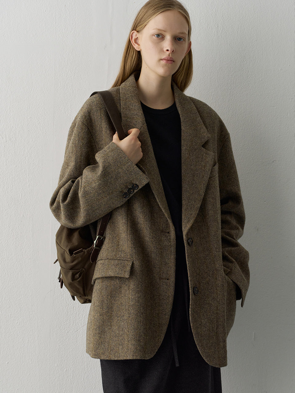 Facade Pattern Shetland Wool Jacket multi brown