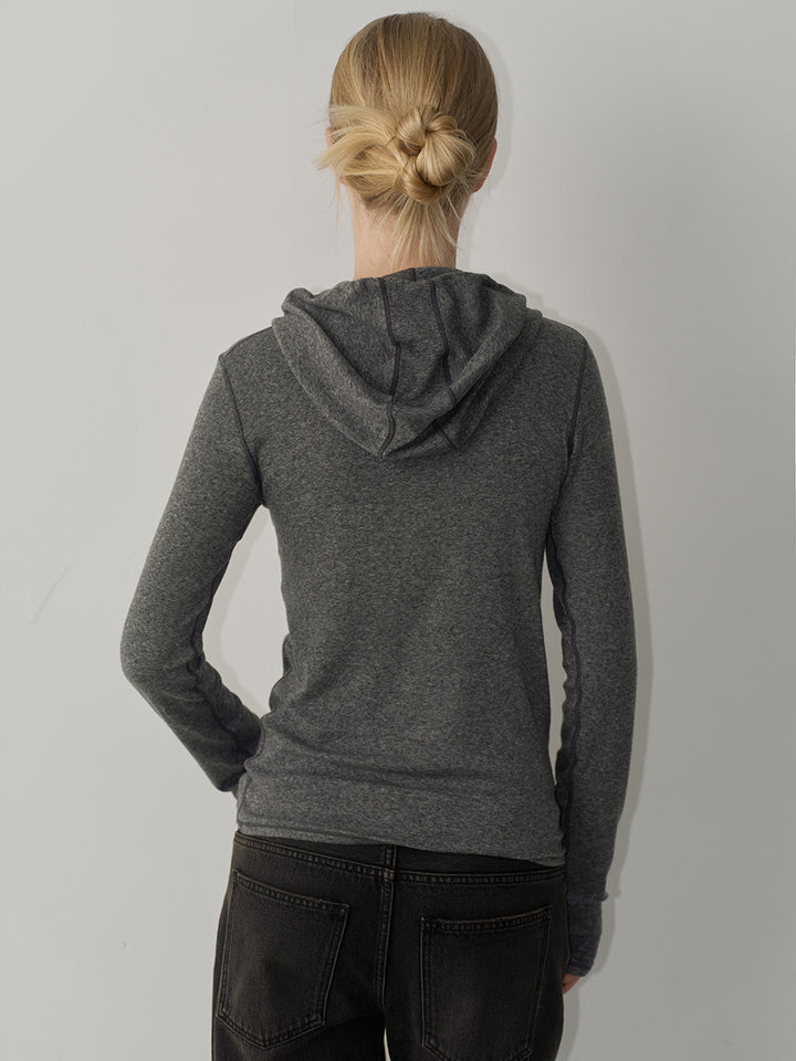 Facade Pattern Soft Wool Hoodie T-shirt