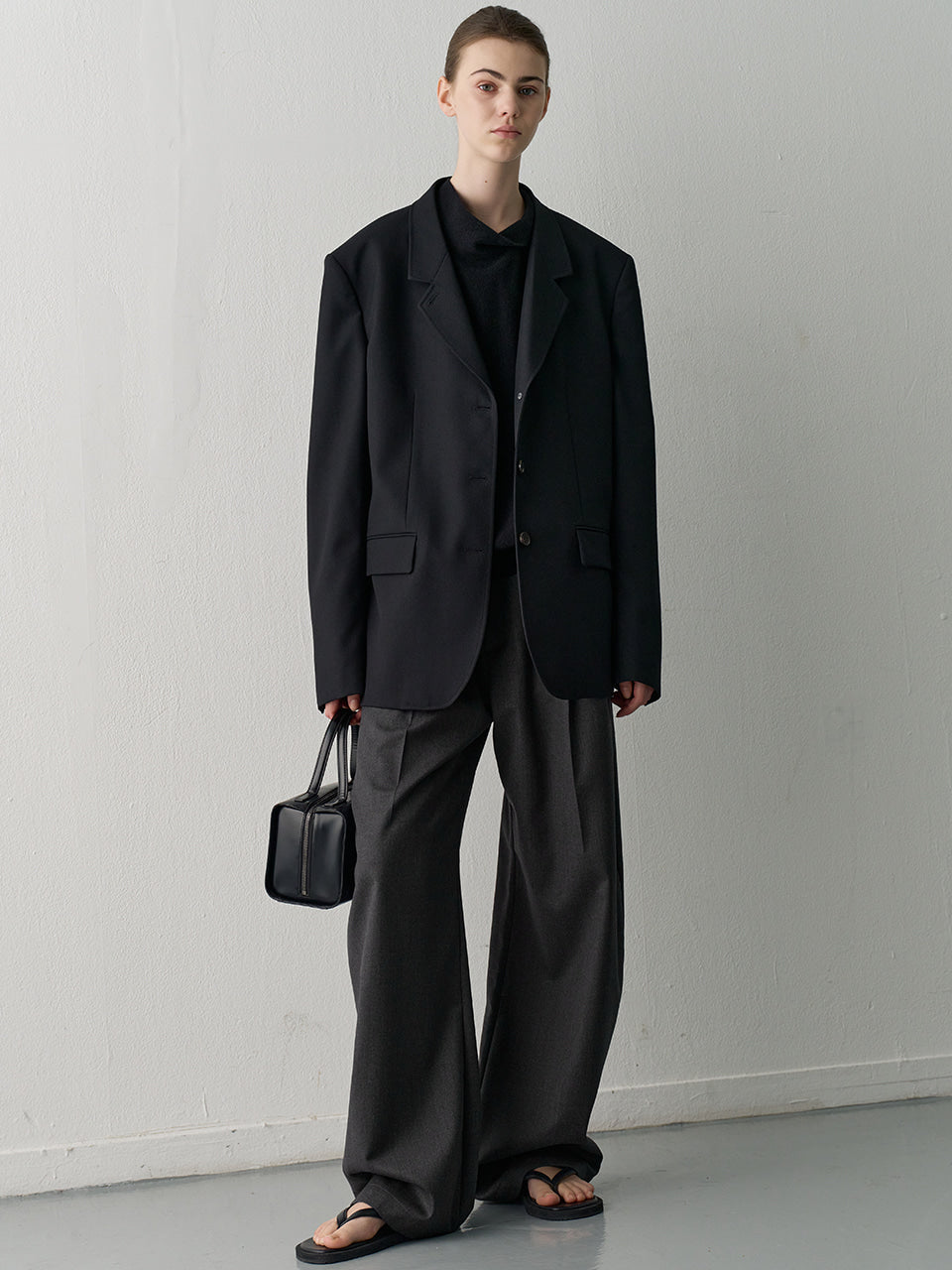 Facade Pattern Timeless 3-Button Jacket black